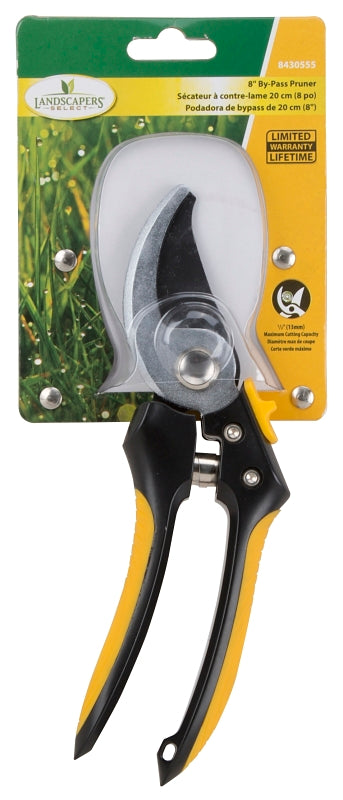 Landscapers Select GP1408 Pruning Shear, 1/2 in Cutting Capacity, Steel Blade, Aluminum Handle, Cushion-Grip Handle