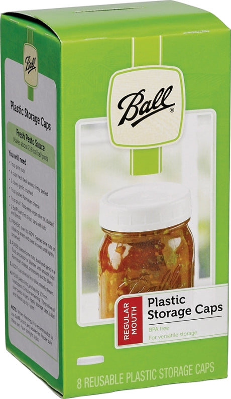 Ball 1440010812 Jar Lid, Plastic, Black Cap/Lid