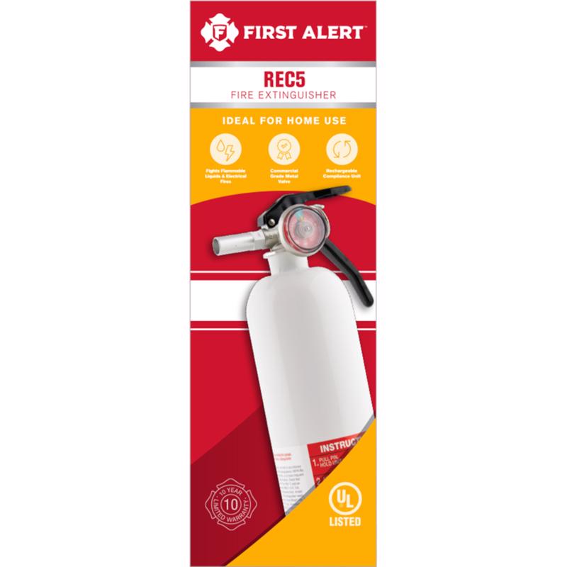 First Alert 2 lb Fire Extinguisher For Recreational OSHA/US Coast Guard Agency Approval, Pack of 4