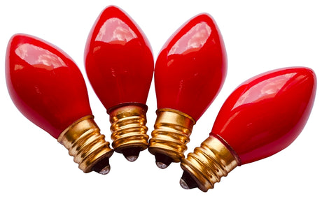 Hometown Holidays 16292 Replacement Bulb, 5 W, Candelabra Lamp Base, Incandescent Lamp, Ceramic Red Light
