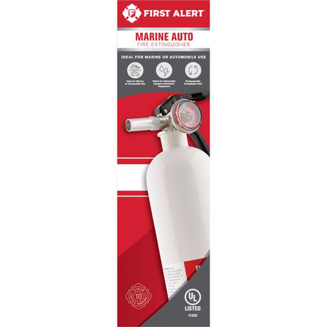 First Alert 2-3/4 lb Fire Extinguisher For Auto/Marine OSHA/US Coast Guard Agency Approval, Pack of 4
