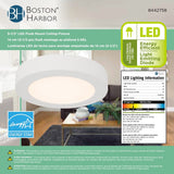 Boston Harbor CL040A WH Ceiling Light Fixture, 0.08 A, 120 V, 10 W, LED Lamp, 550 Lumens, 3000 K Color Temp