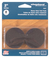 Shepherd Hardware 9867 Protective Pad, Felt, Brown, 2 in Dia