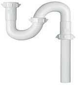 Plumb Pak PP20663 S-Trap, 1-1/2 x 1-1/2, 1-1/2 x 1-1/4 in, Slip, Plastic, White