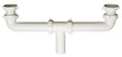 Plumb Pak PP20930 Center Outlet, 1-1/2 x 1-1/2 in, Slip, Plastic, White