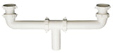Plumb Pak PP20930 Center Outlet, 1-1/2 x 1-1/2 in, Slip, Plastic, White