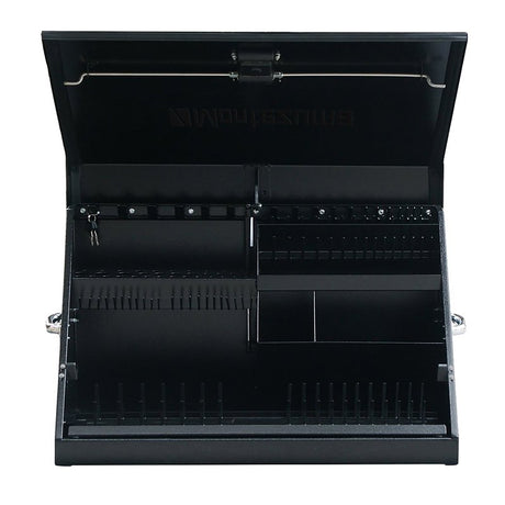Montezuma ME300B Tool Box, 5260 cu-in, Steel, Black, 18-1/4 in H x 30-3/4 in W x 15-1/4 in D Outside