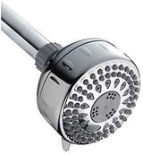 Waterpik PowerSpray+ Series TRS-523E Shower Head, Round, 1.8 gpm, 1/2 in Connection, NPT, 5-Spray Function, Plastic