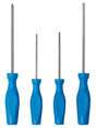 Channellock SD-4H Standard Screwdriver Set, 4-Piece, Tri-Alloy Steel, Gun Metal High Polish, Blue
