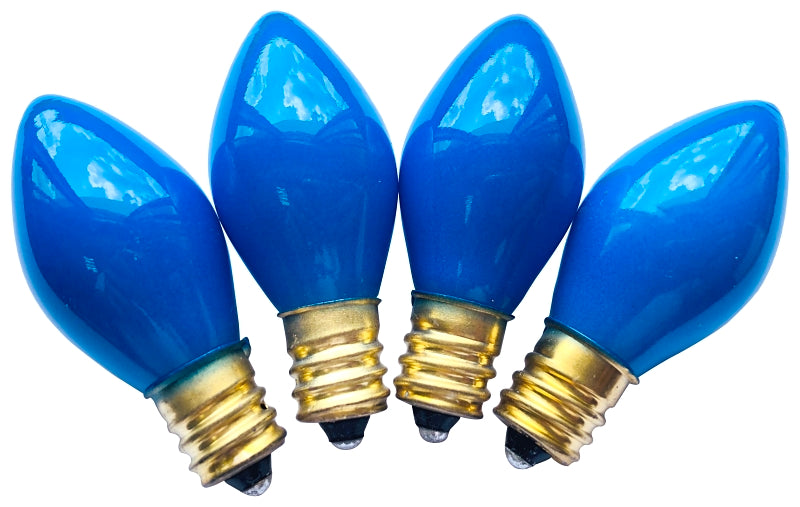 Hometown Holidays 16294 Replacement Bulb, 5 W, Candelabra Lamp Base, Incandescent Lamp, Ceramic Blue Light