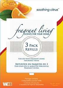 WEB Fragrant Living WSDR-SC HVAC Air Freshener, Soothing Citrus, Pack of 12