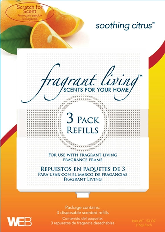 WEB Fragrant Living WSDR-SC HVAC Air Freshener, Soothing Citrus, Pack of 12