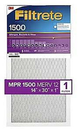 FILTER AIR 1500MPR 14X30X1IN, Pack of 4