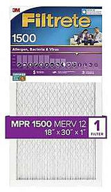 FILTER AIR 1500MPR 18X30X1IN, Pack of 4