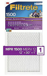 FILTER AIR 1500MPR 12X30X1IN, Pack of 4