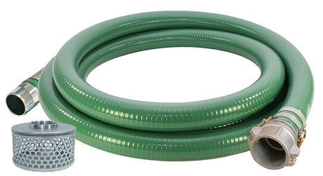 Abbott Rubber 1240-2000-20-CN-S Water Suction Hose, 2 in ID, 20 ft L, Camlock Female x Male, PVC