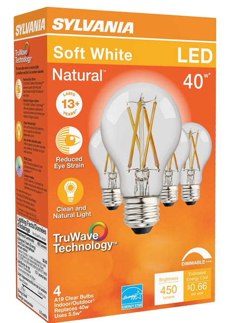 BULB LED A19 CLEAR SFTWHT 5.5W