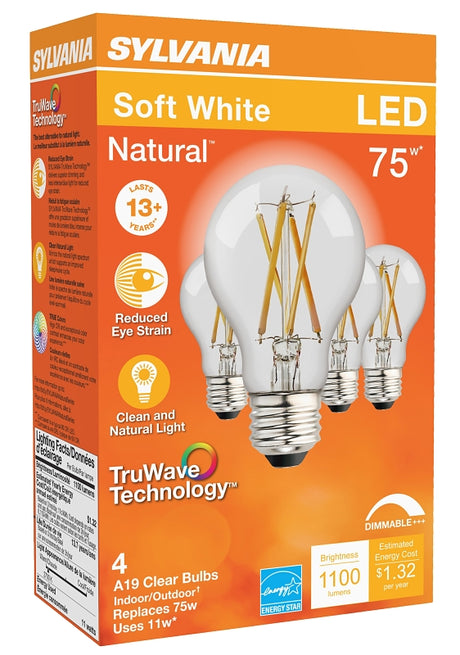 BULB LED A19 CLEAR SFTWHT 11W