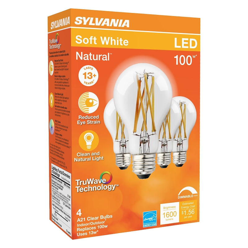 BULB LED A21 CLEAR SFTWHT 13W