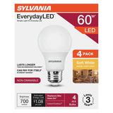 Sylvania 42014 LED Bulb, A19 Lamp, E26 Medium Lamp Base, No, Frosted, Soft White, 2700 K Color Temp