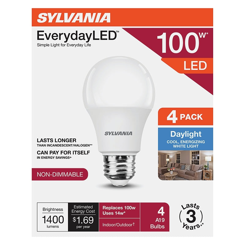 Sylvania 42019 LED Light Bulb, A19 Lamp, Daylight