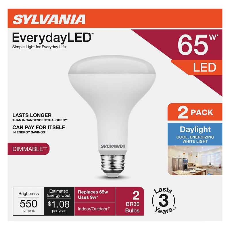 Sylvania 42023 LED Light Bulb, BR30 Lamp, Daylight