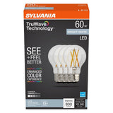 Sylvania 42099 Lamp, A19 Lamp, 60 W Equivalent, Medium Screw E26 Lamp Base, Dimmable, Clear, Neutral White