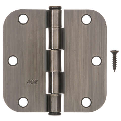 Ace 3-1/2 in. L Antique Brass Residential Door Hinge 1 pk