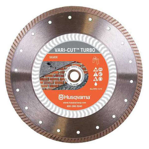 Husqvarna Vari-Cut Turbo 7 in. D X 5/8 and 7/8 in. Steel Diamond Saw Blade