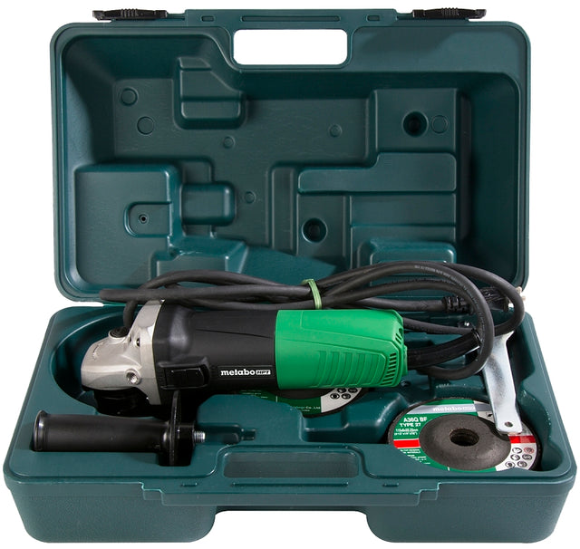 Metabo HPT G12SR4 Slide Switch Angle Grinder, 6.2 A, M14 x 2 Spindle, 4-1/2 in Dia Wheel, 10,000 rpm Speed