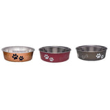 Loving Pets Assorted Bones and Paw Prints Stainless Steel Extra Large Pet Bowl For Dog