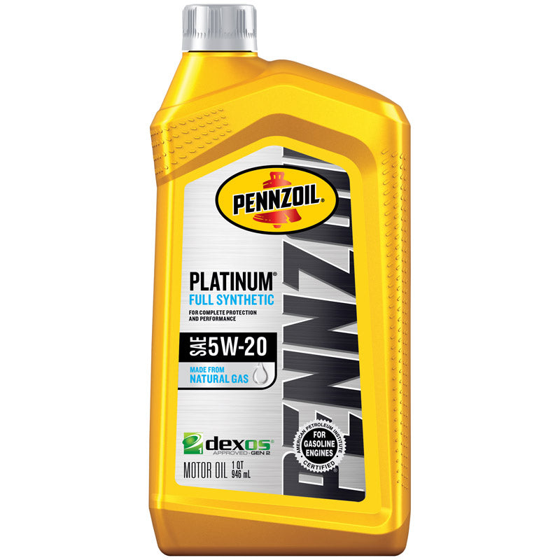 Pennzoil Platinum 5W-20 4-Cycle Synthetic Motor Oil 1 qt 1 pk, Pack of 6