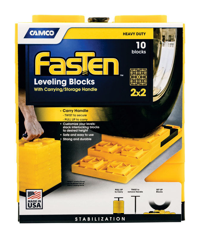 Camco Fasten For Leveling Blocks 10 pk, Pack of 2