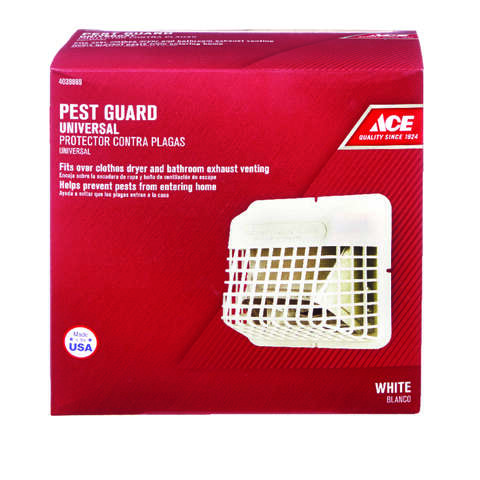 Ace 4 in. W X 7 in. L White Plastic Pest Guard