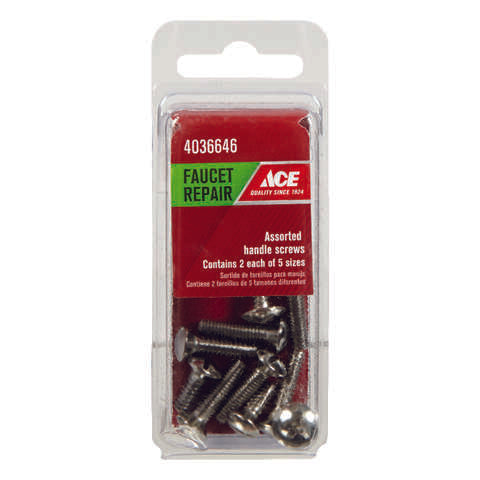 Ace Faucet Screw Assortment Universal Chrome