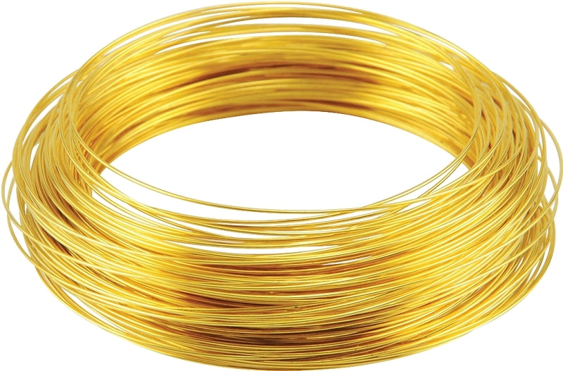 Hillman 50153 Utility Wire, 100 ft L, 24, Brass