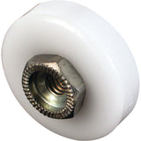 Prime-Line M 6003 Shower Door Roller, Flat Edge, Plastic, White, For: 7/8 in Tall, J-Shaped Tracks