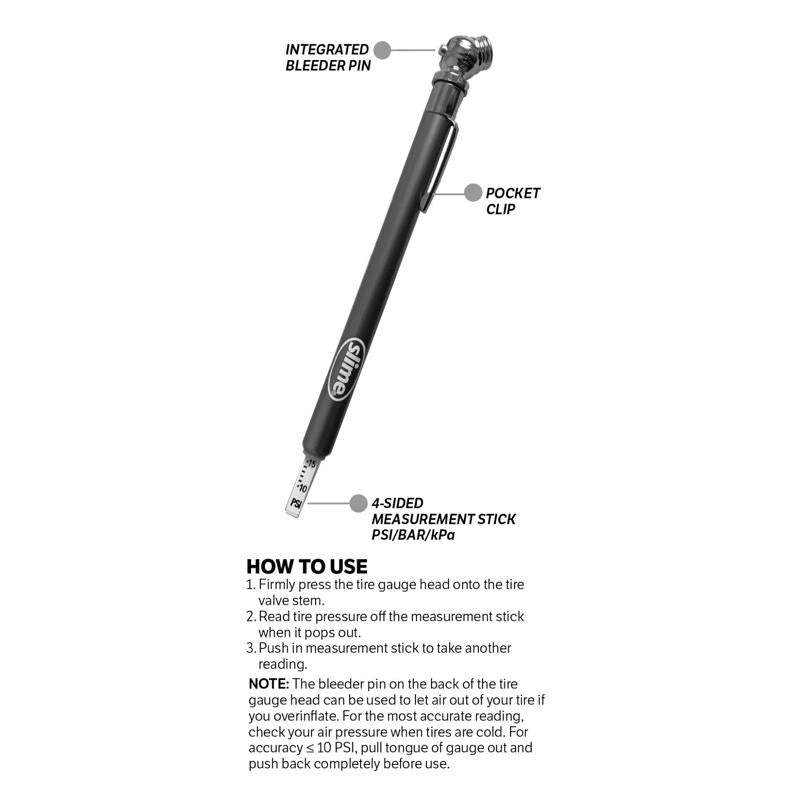 Slime 50 psi Pencil Tire Pressure Gauge
