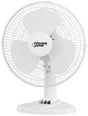 PowerZone FT-40 Oscillating Table Fan, 120 V, 16 in Dia Blade, 3-Blade, 3-Speed, 72 in L Cord, White