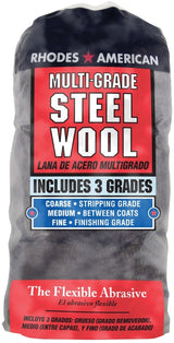 Homax 1021114 Steel Wool, #0, #000, #3 Grit, Extra Fine, Fine, Medium