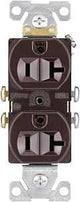 Eaton Wiring Devices CR20B Duplex Receptacle, 2 -Pole, 20 A, 125 V, Side Wiring, NEMA: 5-20R, Brown
