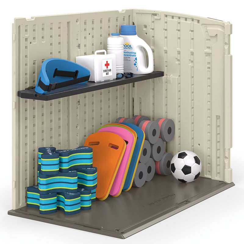 Suncast BMSASHELFH1 Horizontal Shed Shelf Kit, Resin, Black