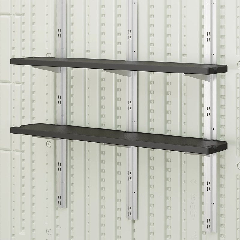 Suncast BMSASHELFK1 Storage Shelf Kit, Resin, Black
