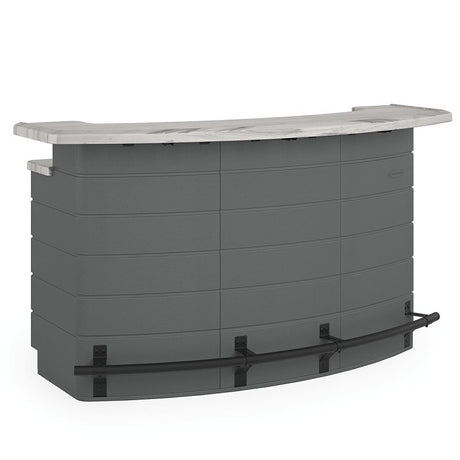 Suncast Backyard Oasis BMEB2000 Entertaining Bar, 150 lb Seating, Plastic Table