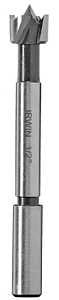 Irwin 1966896/42908 Forstner Bit, 1/2 in Dia, 3-1/2 in OAL, 1-Flute, 3/8 in Dia Shank, Reduced Shank