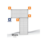 Tommy Docks Gray Steel Outside Corner Bracket