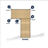 Tommy Docks Gray Steel Straight Bracket