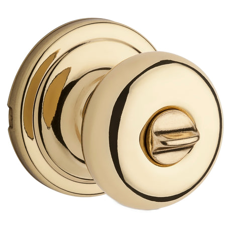 Kwikset Signature Series 730H36ALRCSBX Privacy Door Knob, Polished Brass