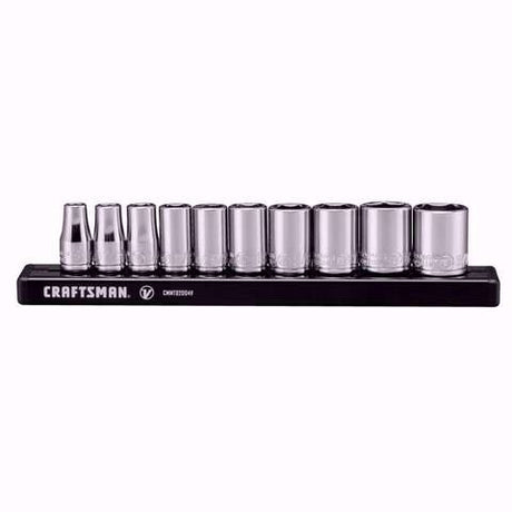 Craftsman V-Series 1/4 in. drive SAE 6 Point Socket Set 10 pc