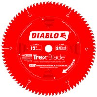 Diablo D1284CD Circular Saw Blade, 12 in Dia, 1 in Arbor, 84-Teeth, Carbide Cutting Edge